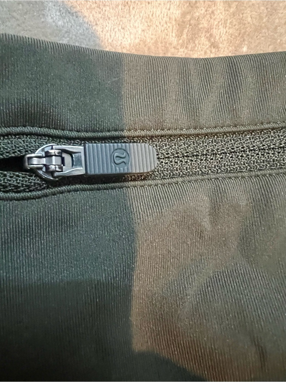 lululemon athletica Olive Green Zippered Active Leggings - Picture 9 of 10